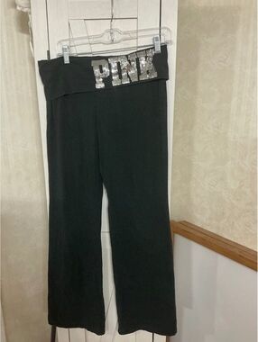 Victoria's Secret PINK flare fold over yoga pants